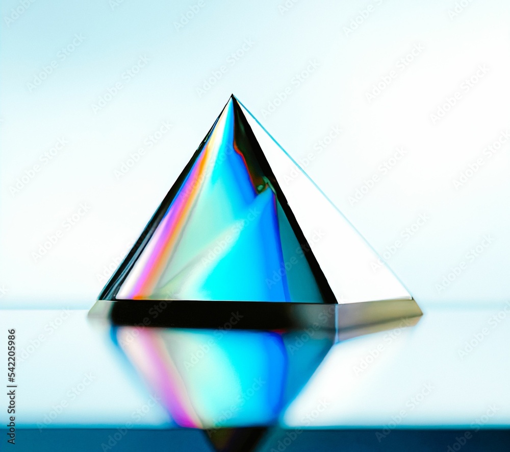 Canvas Prints closeup of a chrome cone with the reflection of blue lights