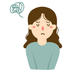 stress girl illustration