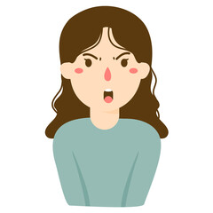 woman anggry illustration