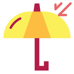 umbrella flat icon style