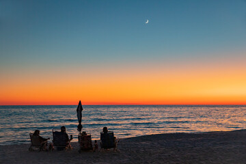 "Enjoying the Beach Sunset"