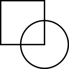 Modern line graphic element. Simple geometry contour 