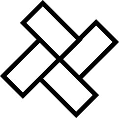 Modern line graphic element. Simple geometry contour 