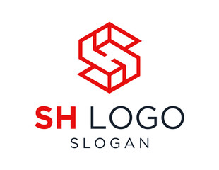 Logo design about SH letter on a white background. made using the CorelDraw application.