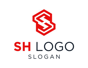 Logo design about SH letter on a white background. made using the CorelDraw application.