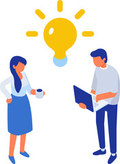 Big idea illustration. Bulb