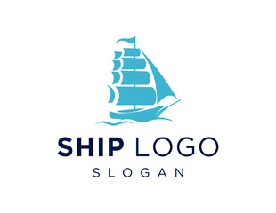 Logo design about Ship on a white background. made using the CorelDraw application.