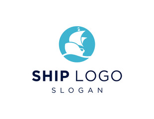 Logo design about Ship on a white background. made using the CorelDraw application.