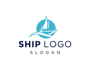 Logo design about Ship on a white background. made using the CorelDraw application.
