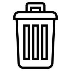 bin line icon style