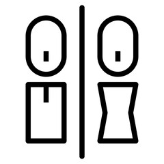 toilet line icon style