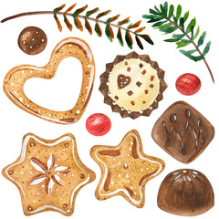 Sweet Christmas bundle with ginger cookies and candies