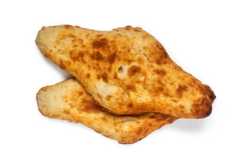 Georgian Shoti bread (shoti puri) on a white background