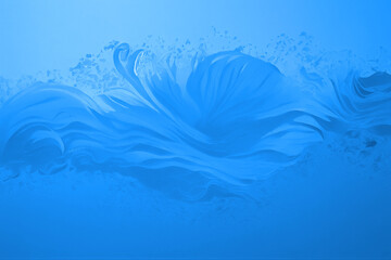 Fototapeta na wymiar Blue background texture, wavy pattern design , icy windy and curvy illustration winter art 