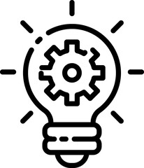 Idea, think, idea, bulb, brainstorm