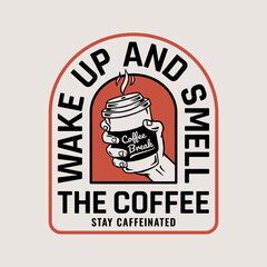 Coffee design. Hand-drawn vector graphics for t-shirt prints, posters and other uses.