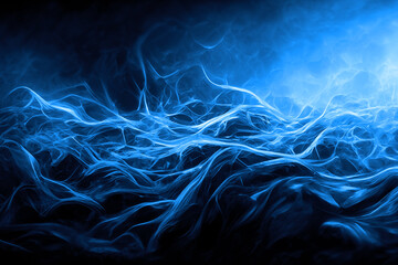 Obraz premium Blue background texture, wavy sea color pattern , icy windy and curvy illustration winter art