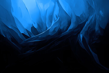 Naklejka premium Blue background texture, wavy sea color pattern , icy windy and curvy illustration winter art