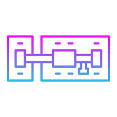 Latch Line Gradient Icon