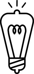 Idea line icon. Light bulb