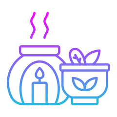 Aromatherapy Line Gradient Icon