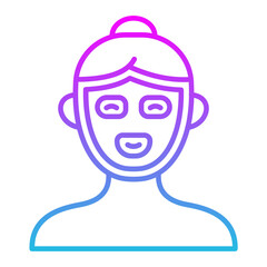 Facial Mask Line Gradient Icon