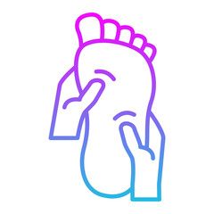 Foot Massage Line Gradient Icon