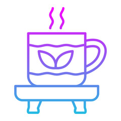 Herbal Tea Line Gradient Icon