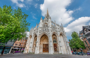 Obraz premium City cathedral of Rouen, Normandy, France