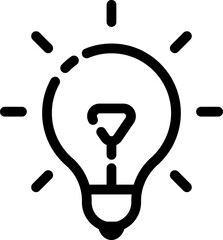 Idea, think, idea, bulb, brainstorm,