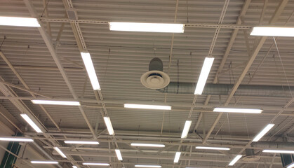elements of ventilation and lighting systems of supermarkets