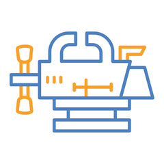 Vise Blue And Orange Line Icon