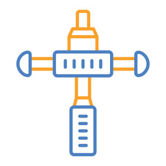 Obraz premium Disc Detainer Blue And Orange Line Icon