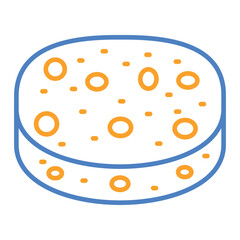 Sponge Blue And Orange Line Icon