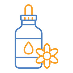 Essential Oil Blue And Orange Line Icon