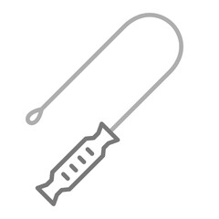 Long Reach Tool Greyscale Line Icon