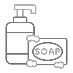 Soap Greyscale Line Icon