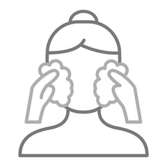 Facial Treatment Greyscale Line Icon