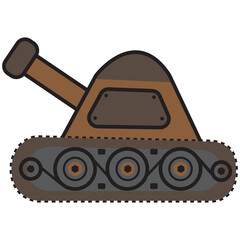 tank isolated on white