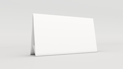 Table card, 3d illustration isolated on white