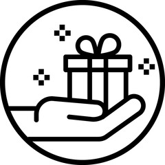 gift box line icon