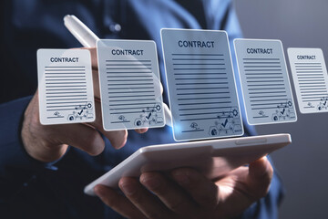 Electronic signature. Document management. Signing business contract