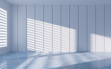 Interior architecture with light and shadow, 3d rendering.