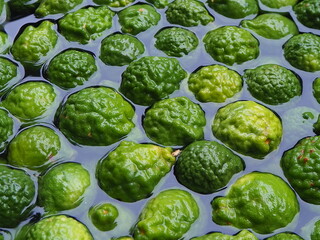 lots of bergamot soaked in water