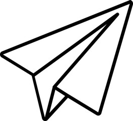 Paper plane, messenger icon. Send message