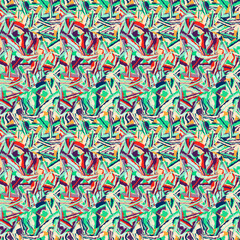 Fototapeta na wymiar Psychedelic abstract kaleidoscope seamless pattern. Geometric mosaic ornament.