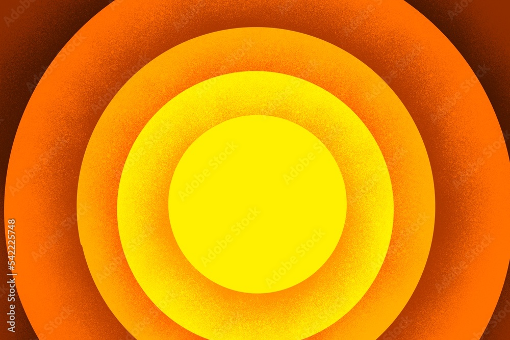Aufkleber abstract circle background in grain and color gradient. sunset light illustration for wallpaper desi