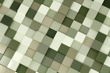 3d rendered abstract green background with square shape