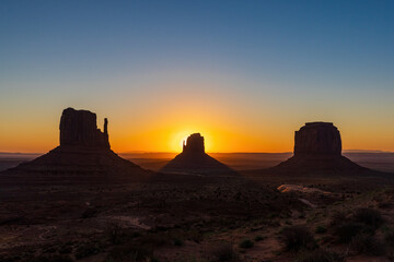 Amazing sunrise at Monument Valley, Utah