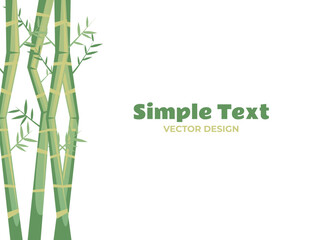 Bamboo sugar cane forest tree frame banner background abstract concept. Vector graphic design illustration element

